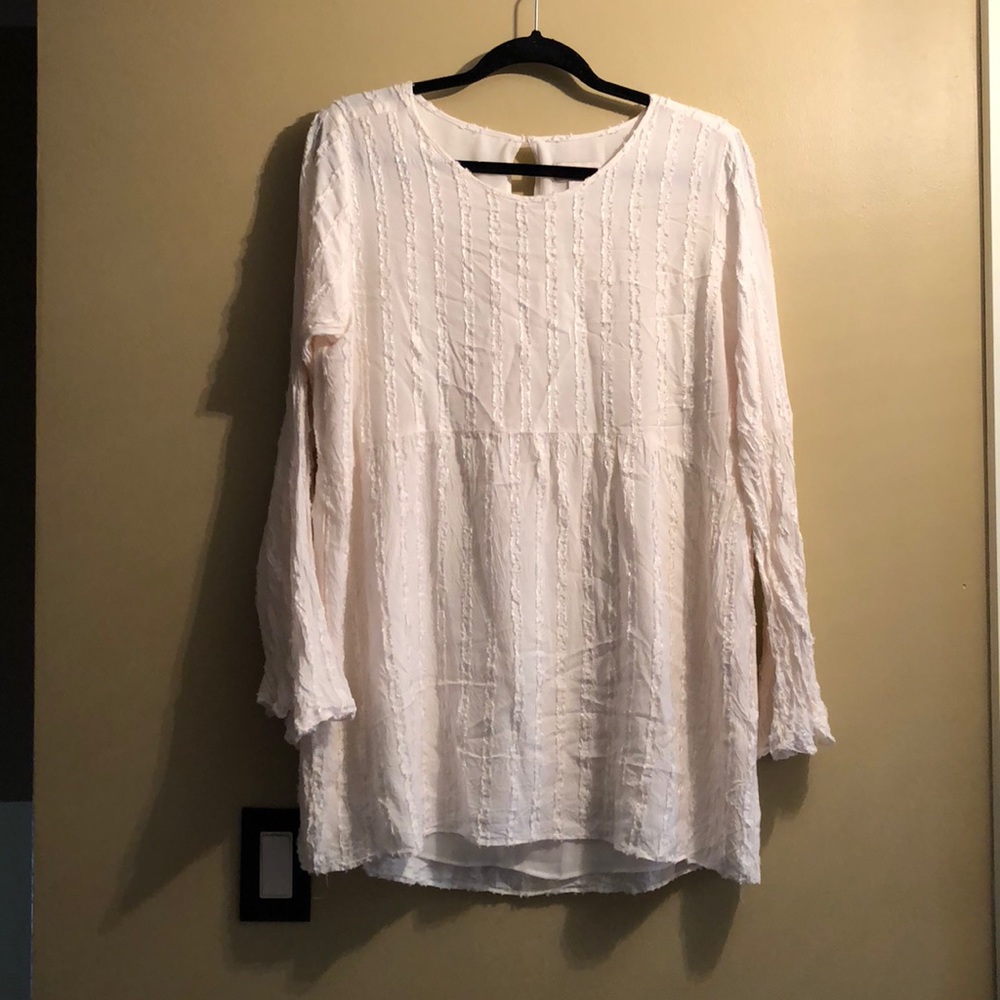 Bell sleeved cream tunic